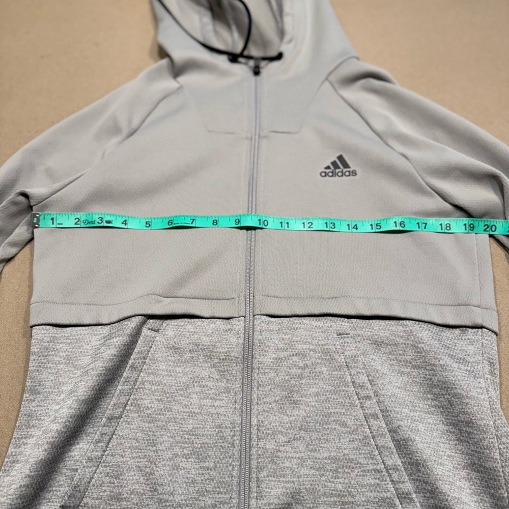 Adidas Gray Full Zip Jacket With Hoodie - Picture 5 of 7